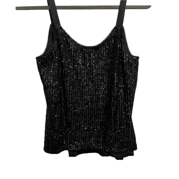 Johnny Was Top Womens small Black Amy Easy Cami Sequins L13121-O NWT $170 - Picture 6 of 6